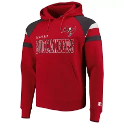 Men's Starter Red Tampa Bay Buccaneers Draft Fleece Raglan Pullover Hoodie -Philadelphia Eaglest shop 5969479 ALT2