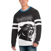 Men's Starter Black/White Carolina Panthers Halftime Long Sleeve T-Shirt -Philadelphia Eaglest shop 5969484