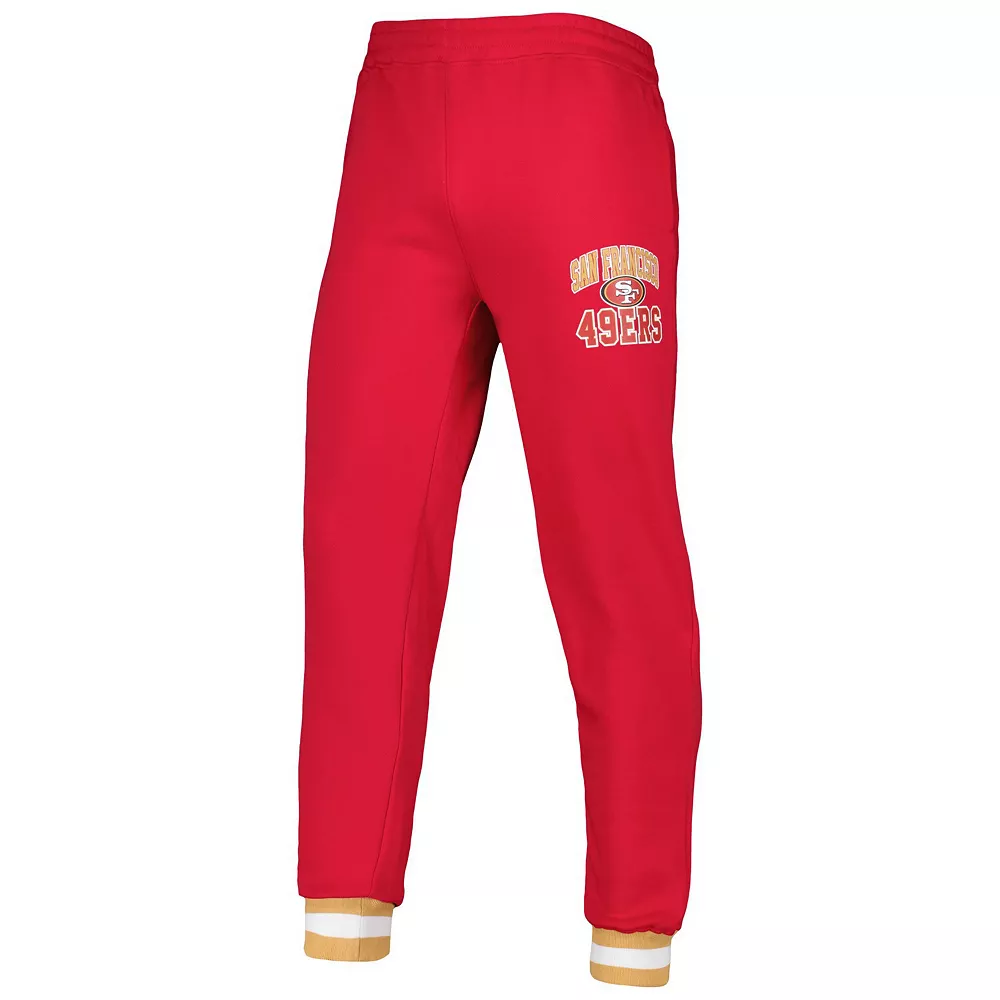 Men's Starter Scarlet San Francisco 49ers Blitz Fleece Jogger Pants 5 Men's Starter Scarlet San Francisco 49ers Blitz Fleece Jogger Pants - Image 3