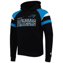 Men's Starter Black Carolina Panthers Draft Fleece Raglan Pullover Hoodie 8 Men's Starter Black Carolina Panthers Draft Fleece Raglan Pullover Hoodie -Philadelphia Eaglest shop 5970014 ALT2