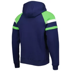 Men's Starter College Navy Seattle Seahawks Draft Fleece Raglan Pullover Hoodie -Philadelphia Eaglest shop 5970028 ALT3