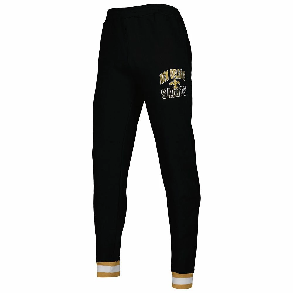 Men's Starter Black New Orleans Saints Blitz Fleece Jogger Pants 5 Men's Starter Black New Orleans Saints Blitz Fleece Jogger Pants - Image 3