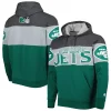 Men's Starter Green/Heather Charcoal New York Jets Extreme Pullover Hoodie -Philadelphia Eaglest shop 5980630