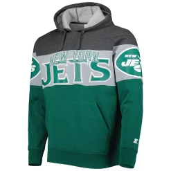Men's Starter Green/Heather Charcoal New York Jets Extreme Pullover Hoodie -Philadelphia Eaglest shop 5980630 ALT2