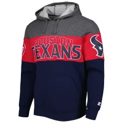 Men's Starter Heather Gray/Navy Houston Texans Extreme Pullover Hoodie -Philadelphia Eaglest shop 5980634 ALT2