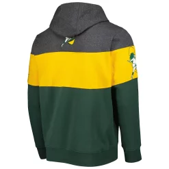 Men's Starter Green/Heather Charcoal Green Bay Packers Extreme Vintage Logos Pullover Hoodie -Philadelphia Eaglest shop 5981436 ALT3