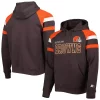 Men's Starter Brown Cleveland Browns Draft Fleece Raglan Pullover Hoodie -Philadelphia Eaglest shop 5981781