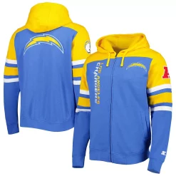 Front Page 19 Men's Starter Royal Los Angeles Chargers Extreme Full-Zip Hoodie Jacket