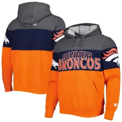 Men's Starter Heather Gray/Orange Denver Broncos Extreme Pullover Hoodie 7 Men's Starter Heather Gray/Orange Denver Broncos Extreme Pullover Hoodie -Philadelphia Eaglest shop 5981982 ALT