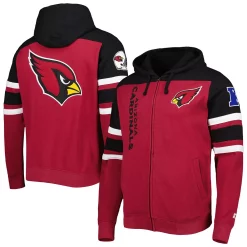 Men's Starter Cardinal Arizona Cardinals Extreme Full-Zip Hoodie Jacket