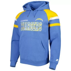 Men's Starter Powder Blue Los Angeles Chargers Draft Fleece Raglan Pullover Hoodie -Philadelphia Eaglest shop 5983176 ALT2