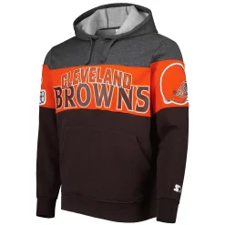 Men's Starter Brown/Heather Charcoal Cleveland Browns Extreme Pullover Hoodie 8 Men's Starter Brown/Heather Charcoal Cleveland Browns Extreme Pullover Hoodie -Philadelphia Eaglest shop 5983202 ALT2