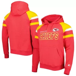 Men's Starter Red Kansas City Chiefs Draft Fleece Raglan Pullover Hoodie -Philadelphia Eaglest shop 5983224 ALT