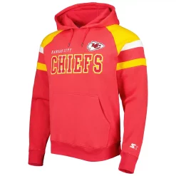 Men's Starter Red Kansas City Chiefs Draft Fleece Raglan Pullover Hoodie -Philadelphia Eaglest shop 5983224 ALT2