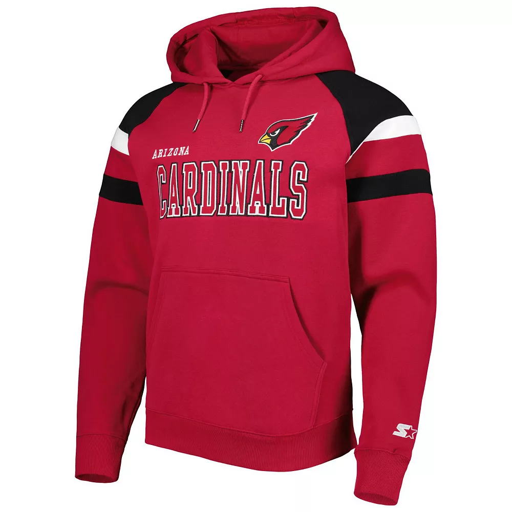 Men's Starter Cardinal Arizona Cardinals Draft Fleece Raglan Pullover Hoodie 5 Men's Starter Cardinal Arizona Cardinals Draft Fleece Raglan Pullover Hoodie - Image 3