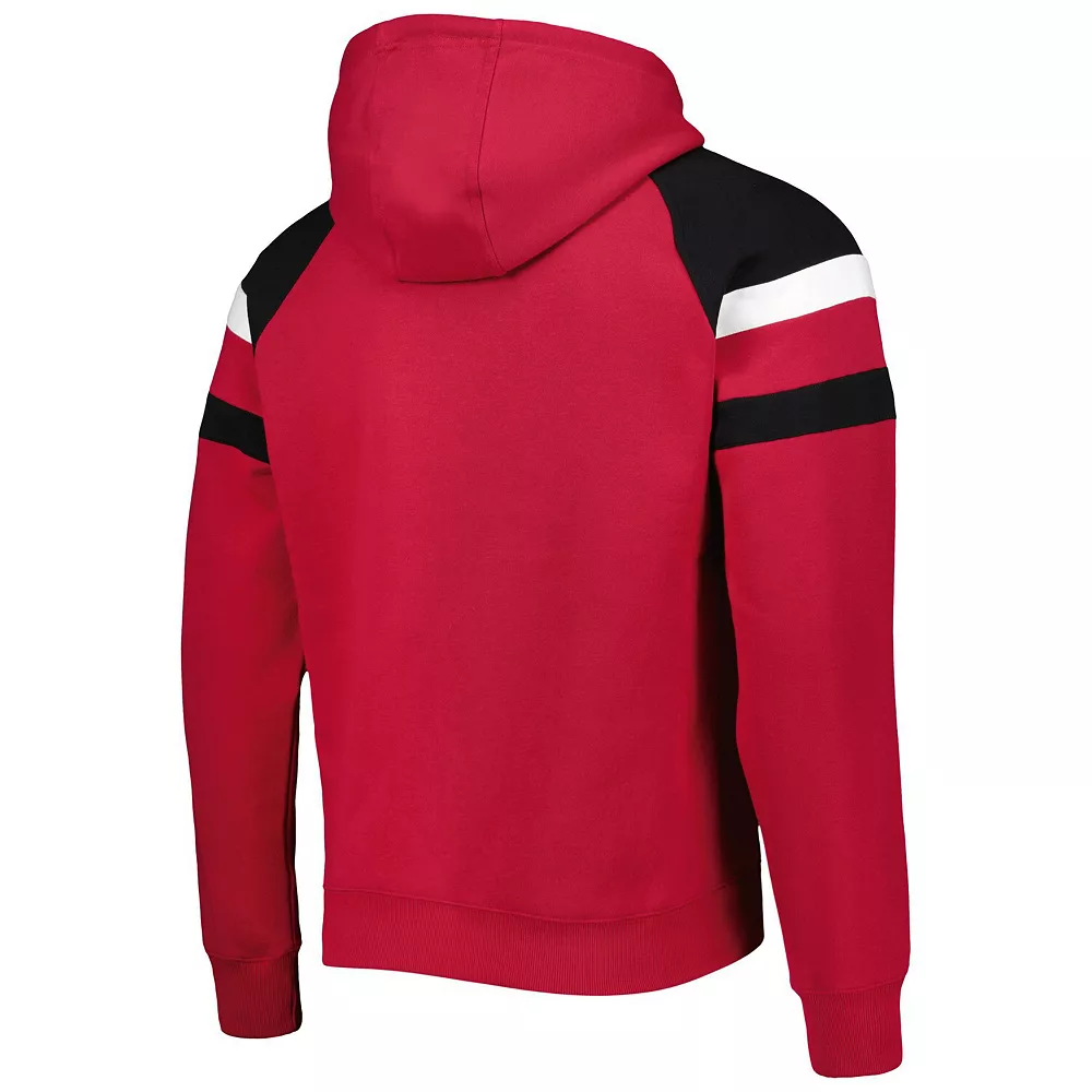 Men's Starter Cardinal Arizona Cardinals Draft Fleece Raglan Pullover Hoodie 6 Men's Starter Cardinal Arizona Cardinals Draft Fleece Raglan Pullover Hoodie - Image 4