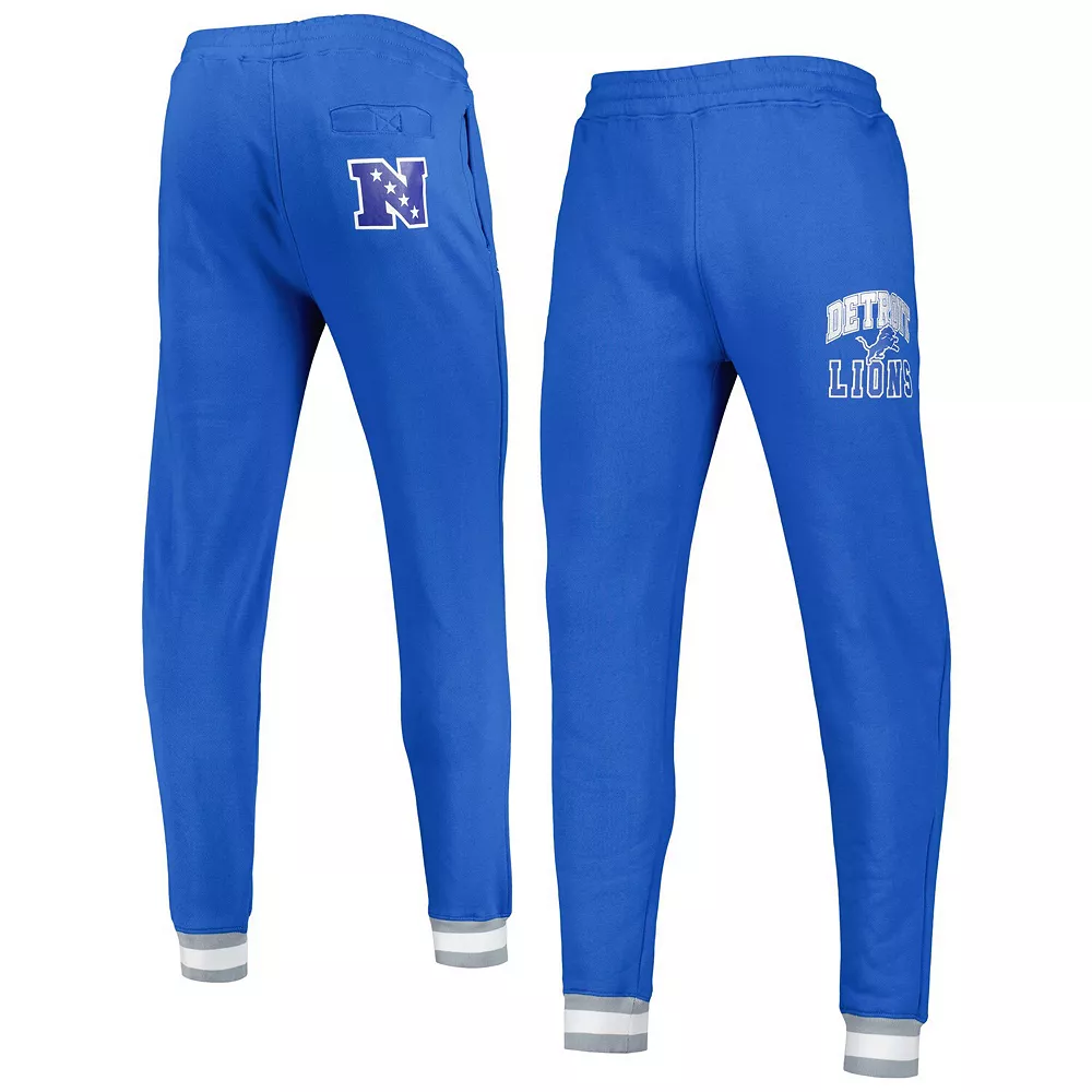 Men's Starter Blue Detroit Lions Blitz Fleece Jogger Pants 4 Men's Starter Blue Detroit Lions Blitz Fleece Jogger Pants - Image 2