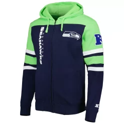 Men's Starter Navy Seattle Seahawks Extreme Full-Zip Hoodie Jacket -Philadelphia Eaglest shop 5983328 ALT2