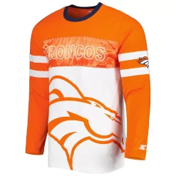 Men's Starter Orange/White Denver Broncos Halftime Long Sleeve T-Shirt -Philadelphia Eaglest shop 5994751 ALT2