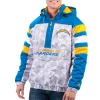 Men's Starter White/Powder Blue Los Angeles Chargers Thursday Night Gridiron Raglan Half-Zip Hooded Jacket -Philadelphia Eaglest shop 6024955