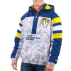 Men's Starter White/Royal Los Angeles Rams Thursday Night Gridiron Raglan Half-Zip Hooded Jacket -Philadelphia Eaglest shop 6025623
