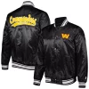 Men's Starter Black Washington Commanders Locker Room Satin Varsity Full-Snap Jacket -Philadelphia Eaglest shop 6025756
