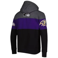 Men's Starter Heather Charcoal/Purple Baltimore Ravens Extreme Pullover Hoodie -Philadelphia Eaglest shop 6026537 ALT3