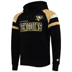 Men's Starter Black New Orleans Saints Draft Fleece Raglan Pullover Hoodie -Philadelphia Eaglest shop 6027308 ALT2
