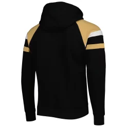 Men's Starter Black New Orleans Saints Draft Fleece Raglan Pullover Hoodie -Philadelphia Eaglest shop 6027308 ALT3