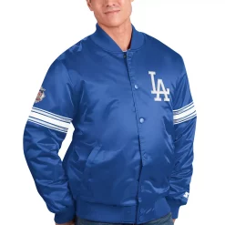 Men's Starter Royal Los Angeles Dodgers Pick & Roll Satin Varsity Full-Snap Jacket -Philadelphia Eaglest shop 6027857 ALT