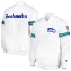 Men's Starter White Seattle Seahawks The Power Forward Full-Snap Jacket -Philadelphia Eaglest shop 6029332