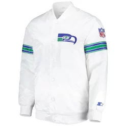 Men's Starter White Seattle Seahawks The Power Forward Full-Snap Jacket -Philadelphia Eaglest shop 6029332 ALT2