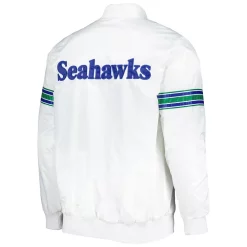 Men's Starter White Seattle Seahawks The Power Forward Full-Snap Jacket -Philadelphia Eaglest shop 6029332 ALT3