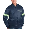 Men's Starter College Navy Seattle Seahawks The Pick and Roll Full-Snap Jacket -Philadelphia Eaglest shop 6064223