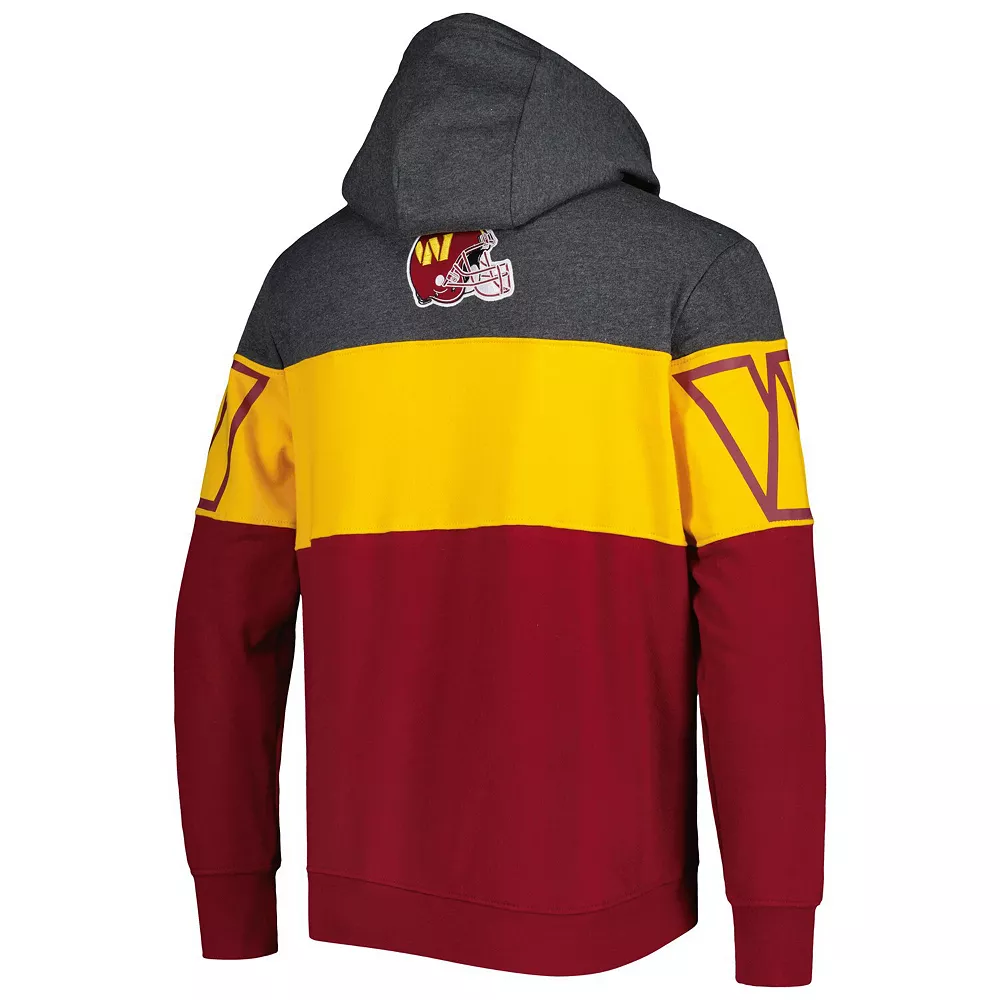 Men's Starter Heather Charcoal/Burgundy Washington Commanders Extreme Pullover Hoodie 6 Men's Starter Heather Charcoal/Burgundy Washington Commanders Extreme Pullover Hoodie - Image 4