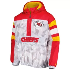 Men's Starter White/Red Kansas City Chiefs Thursday Night Gridiron Raglan Half-Zip Hooded Jacket 7 Men's Starter White/Red Kansas City Chiefs Thursday Night Gridiron Raglan Half-Zip Hooded Jacket -Philadelphia Eaglest shop 6080287 ALT2