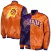 Men's Starter Purple/Orange Phoenix Suns Fast Break Satin Full-Snap Jacket -Philadelphia Eaglest shop 6089568