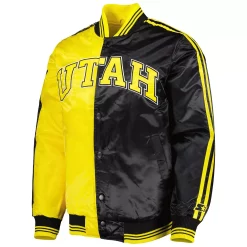 Men's Starter Gold/Black Utah Jazz Fast Break Satin Full-Snap Jacket -Philadelphia Eaglest shop 6090339 ALT2