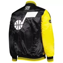 Men's Starter Gold/Black Utah Jazz Fast Break Satin Full-Snap Jacket -Philadelphia Eaglest shop 6090339 ALT3