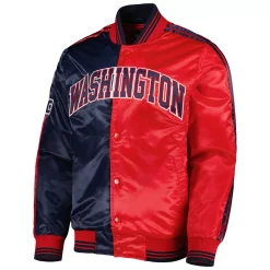 Men's Starter Navy/Red Washington Wizards Fast Break Satin Full-Snap Jacket -Philadelphia Eaglest shop 6091831 ALT2
