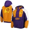 Men's Starter Purple Phoenix Suns Body Check Raglan Hoodie Half-Zip Jacket -Philadelphia Eaglest shop 6135955