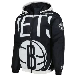 Men's Starter Black Brooklyn Nets The Triple Double Full-Zip Hoodie Jacket 7 Men's Starter Black Brooklyn Nets The Triple Double Full-Zip Hoodie Jacket -Philadelphia Eaglest shop 6157122 ALT2