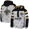 Men's Starter White/Black New Orleans Saints Thursday Night Gridiron Raglan Half-Zip Hooded Jacket 2 Men's Starter White/Black New Orleans Saints Thursday Night Gridiron Raglan Half-Zip Hooded Jacket -Philadelphia Eaglest shop 6161862