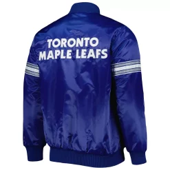 Men's Starter Blue Toronto Maple Leafs Pick & Roll Satin Full-Snap Varsity Jacket -Philadelphia Eaglest shop 6162115 ALT3