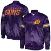 Men's Starter Purple Phoenix Suns Pick & Roll Satin Full-Snap Varsity Jacket -Philadelphia Eaglest shop 6163335