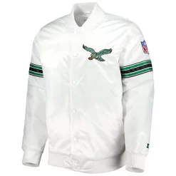 Men's Starter White Philadelphia Eagles The Power Forward Full-Snap Jacket 7 Men's Starter White Philadelphia Eagles The Power Forward Full-Snap Jacket -Philadelphia Eaglest shop 6164546 ALT2