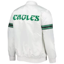 Men's Starter White Philadelphia Eagles The Power Forward Full-Snap Jacket 8 Men's Starter White Philadelphia Eagles The Power Forward Full-Snap Jacket -Philadelphia Eaglest shop 6164546 ALT3