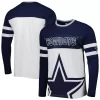 Men's Starter Navy/White Dallas Cowboys Halftime Long Sleeve T-Shirt -Philadelphia Eaglest shop 6186312