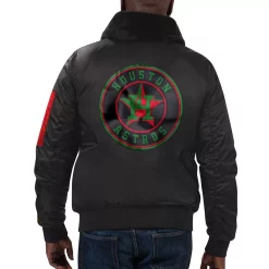 Men's Starter x Ty Hopkins Black Houston Astros Black History Month Satin Full-Zip Jacket -Philadelphia Eaglest shop 6219061 ALT2