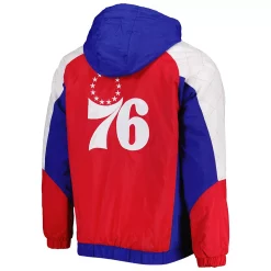 Men's Starter Royal Philadelphia 76ers Body Check Raglan Hoodie Half-Zip Jacket -Philadelphia Eaglest shop 6220472 ALT3